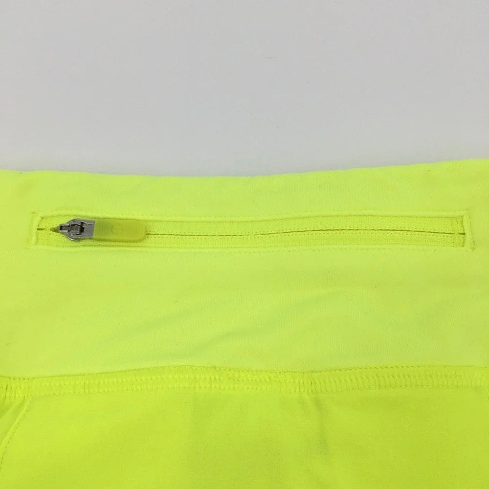 Lululemon Pace Rival Skirt Skort Sz 0 Highlighter Yellow Neon Pickleball Tennis